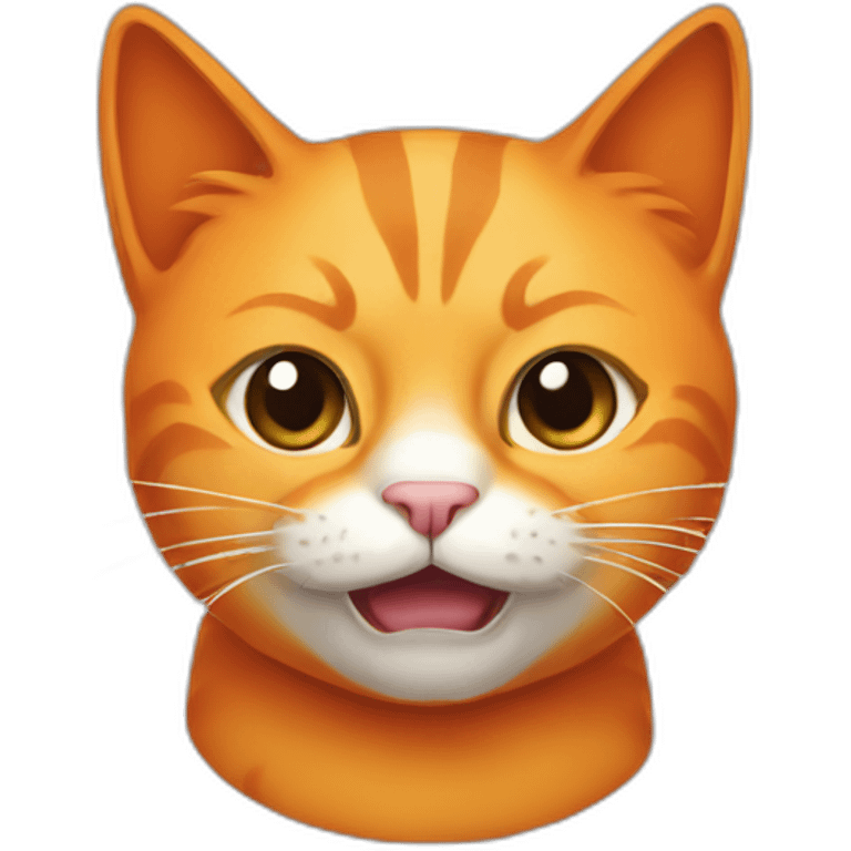 Orange cat anarchist emoji