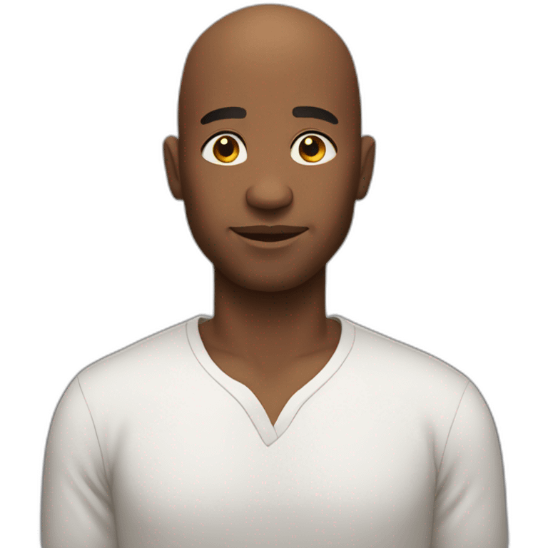 bald black man emoji