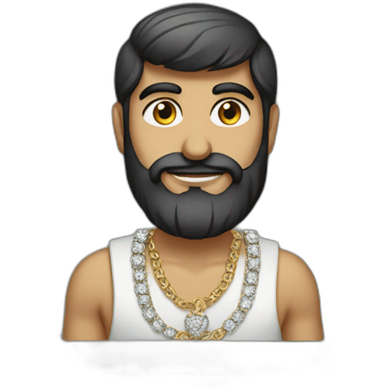 persian man with diamond chain that spells out LFG emoji