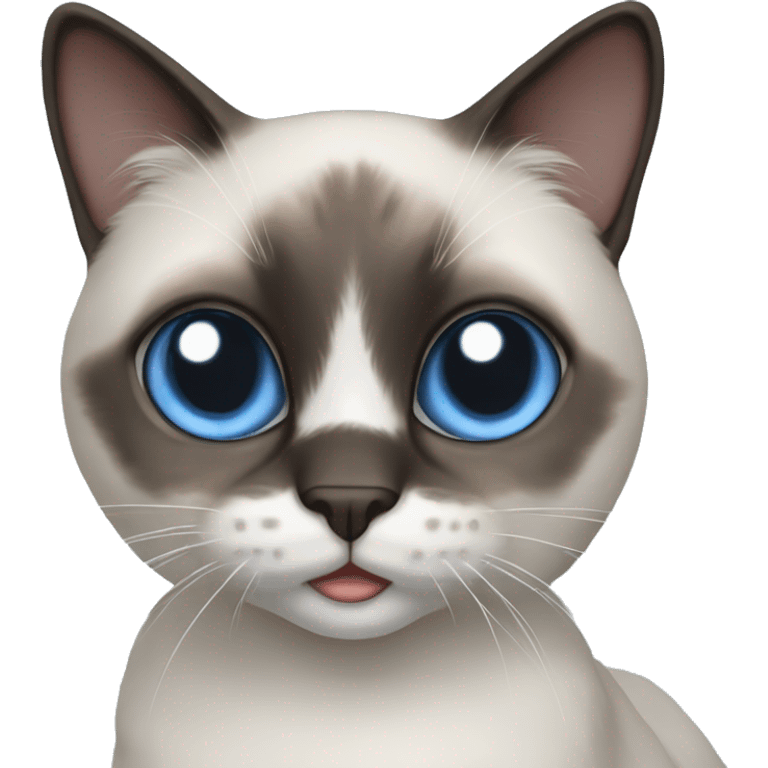 snowshoe cat blue eyes emoji