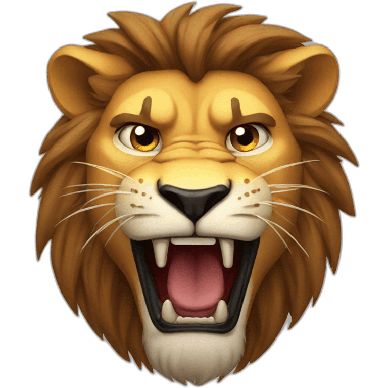 Angry lion emoji