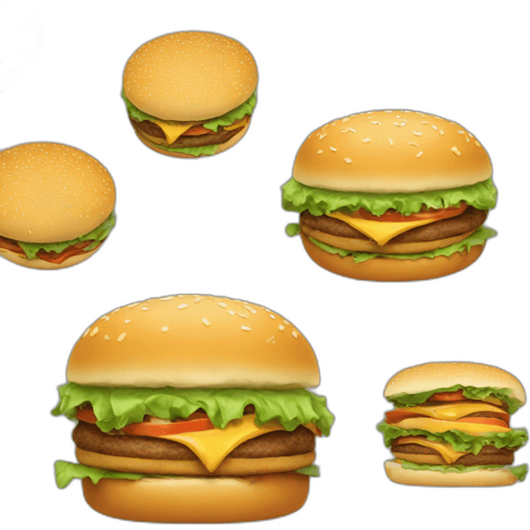 Chat gris qui mange un burger emoji