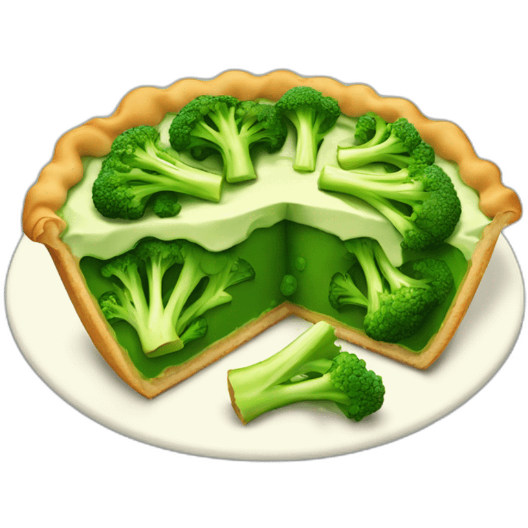 Tasty broccoli pie emoji