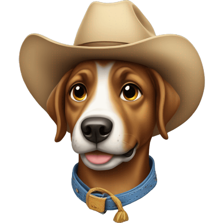 Dog in cowboy hat emoji