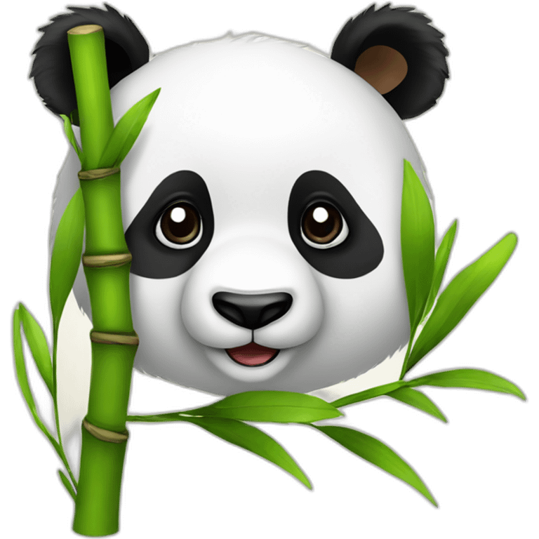 Panda Bär mit Bambus emoji