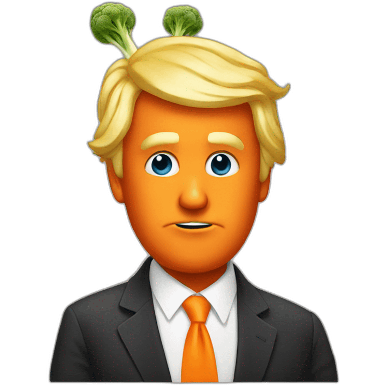 Trump with carrot emoji