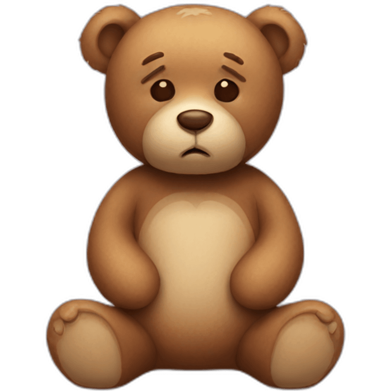 Sad teddy bear emoji