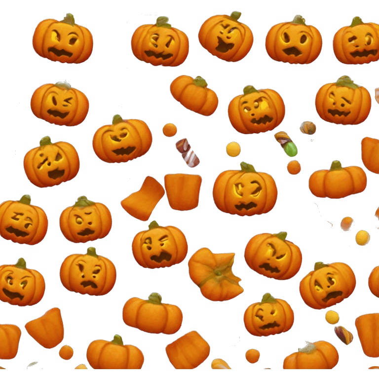 Halloween pumpkin candy emoji