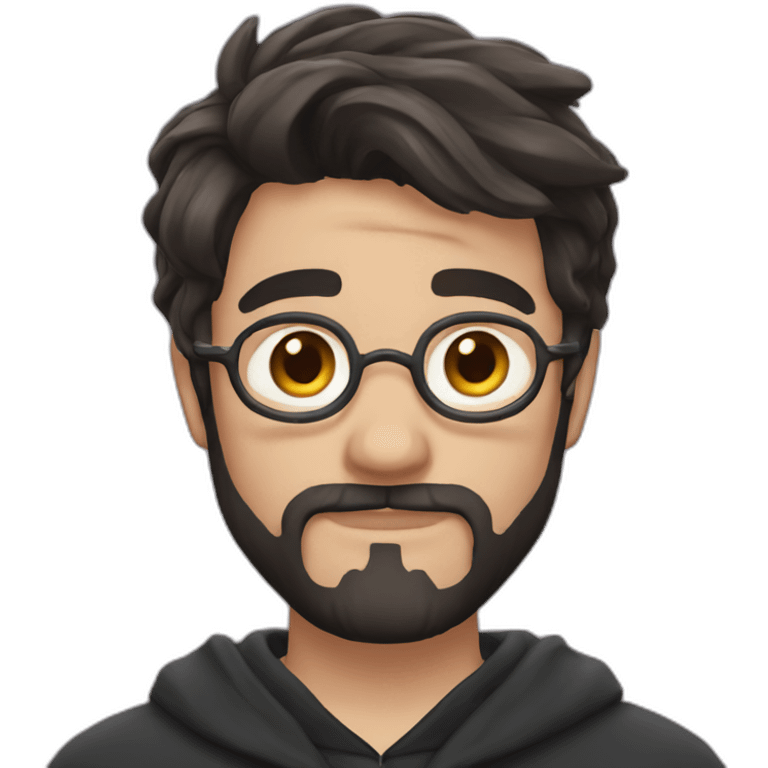 Harry Potter with his scar and a beard emoji