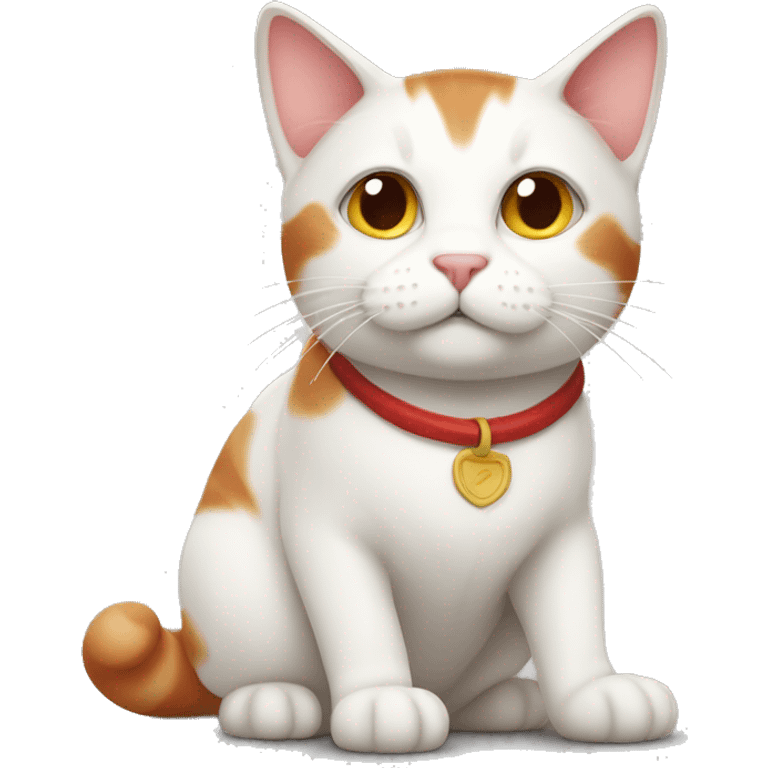 Red and white cat emoji