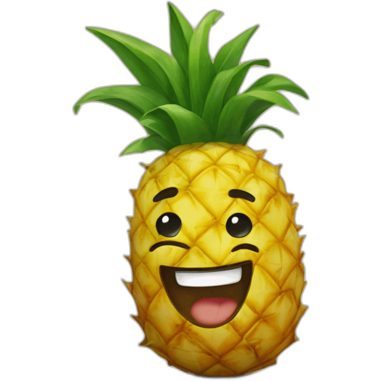 smiling pineapple emoji