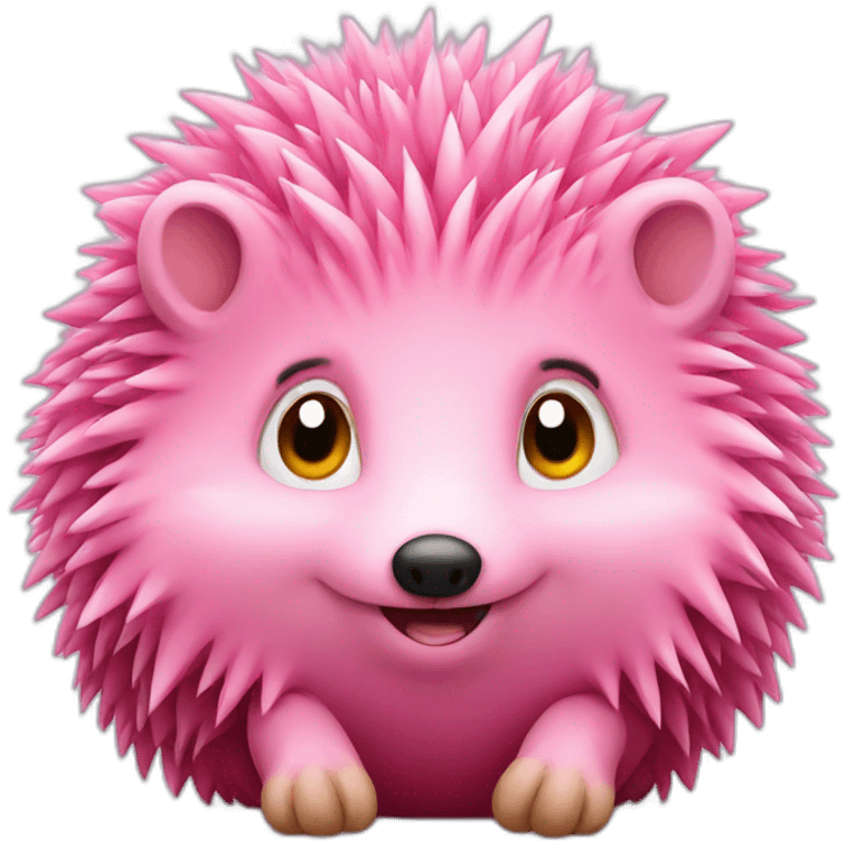 pink hedgehog says no emoji