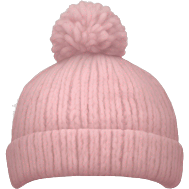 A light pink winter beanie emoji