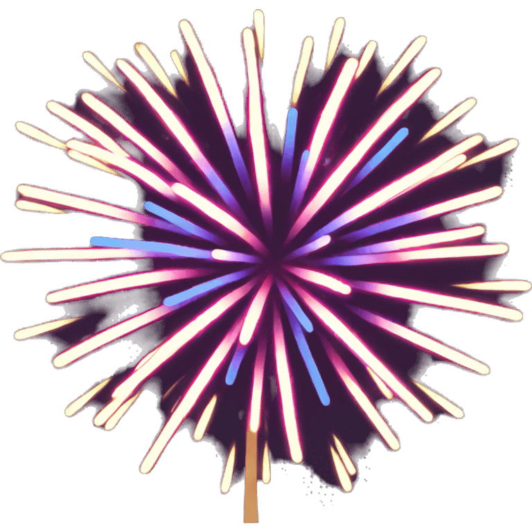 Brightly colored fireworks emoji