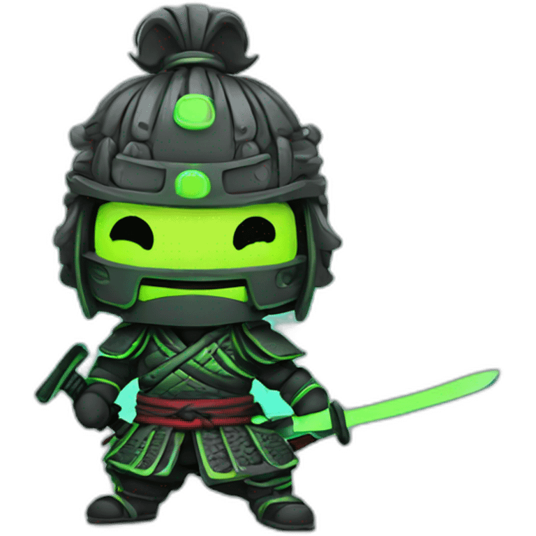 samurai neon emoji