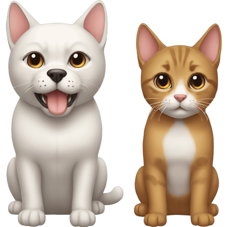 Gato y perro emoji