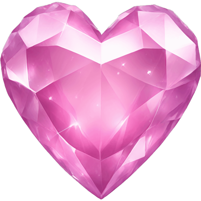 crystal heart with pink shimmer emoji