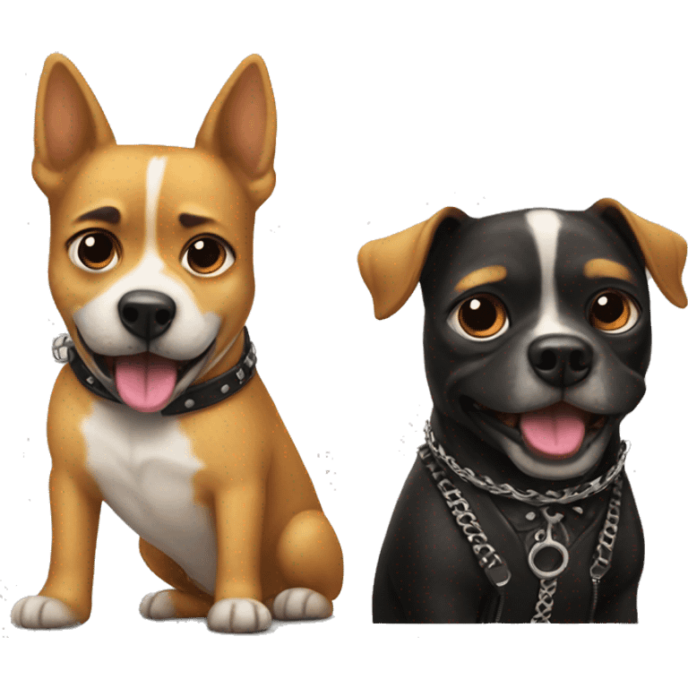 two punk dogs emoji