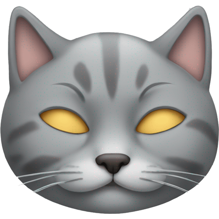 Sleeping gray cat  emoji