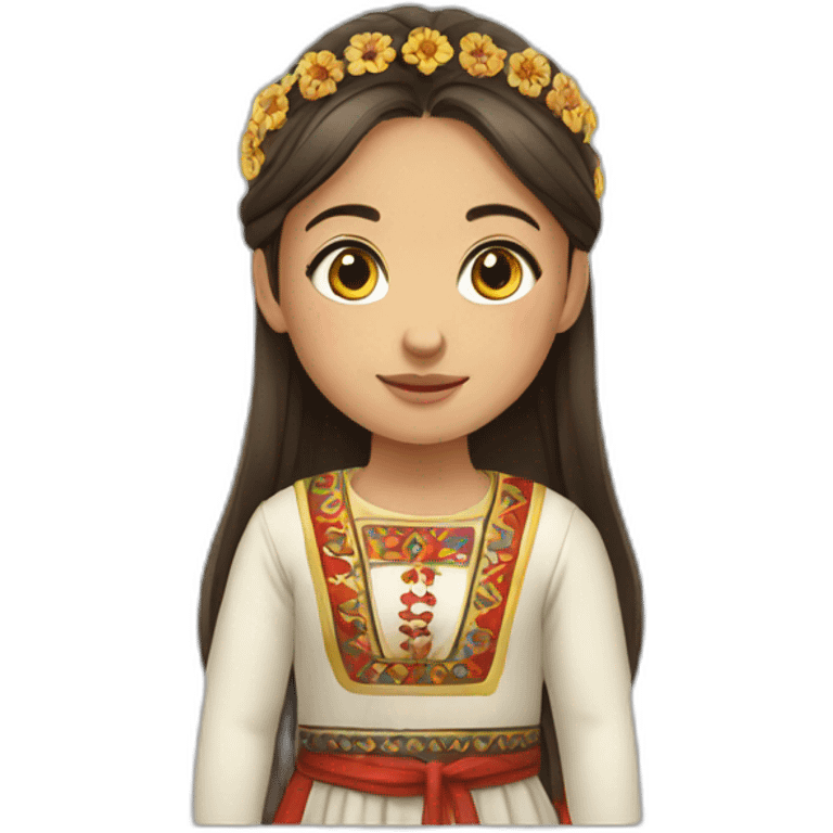 kavkaz girl in osetian costume emoji