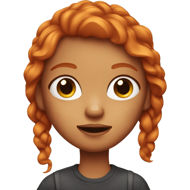 GINGER GIRL WITH A LARGE SCAR ON FACE emoji