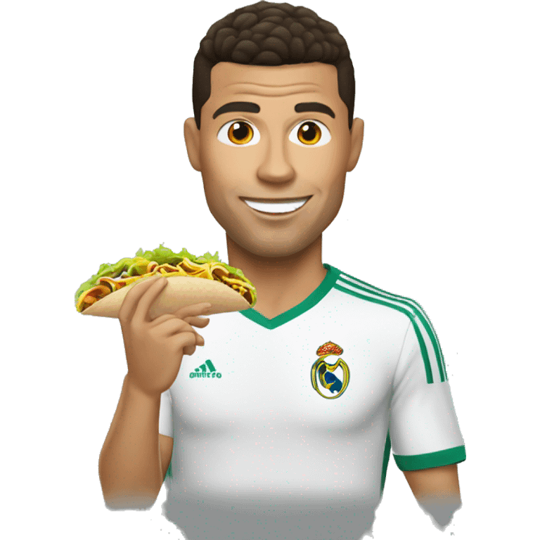 Ronaldo qui mange un tacos  emoji