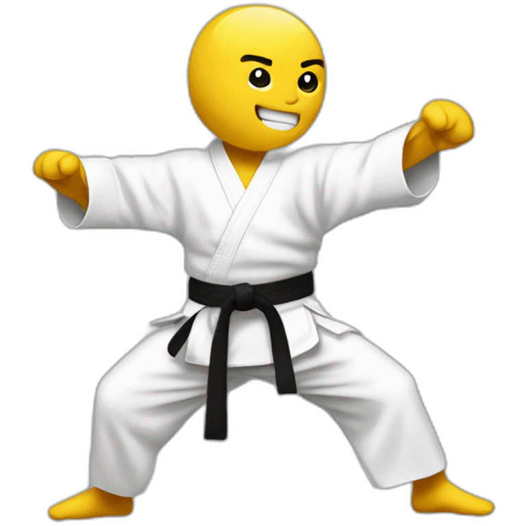 Karateka dando una patada  emoji