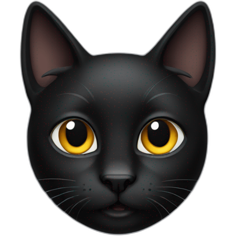 a black cat emoji