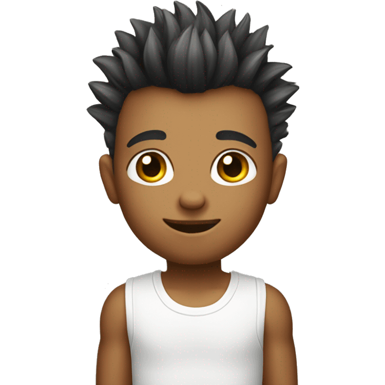 cute fair boy with mohawk emoji