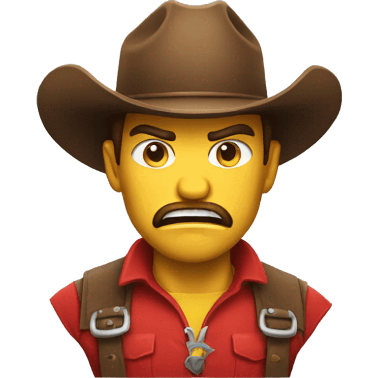 red angry cowboy emoji emoji