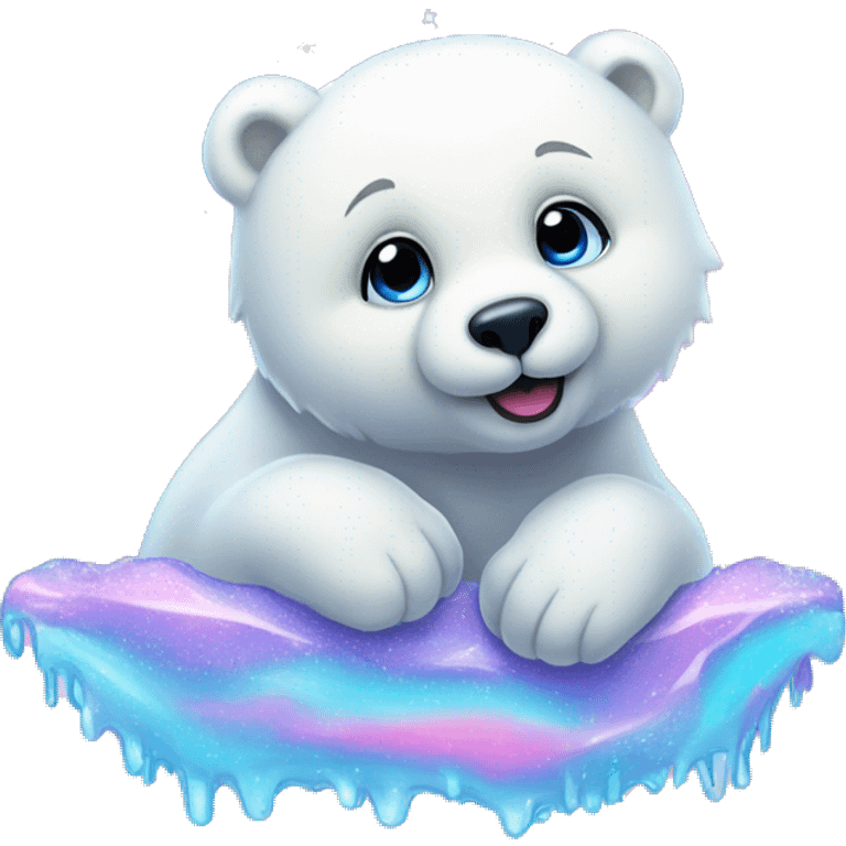 lisa frank polar bear full emoji