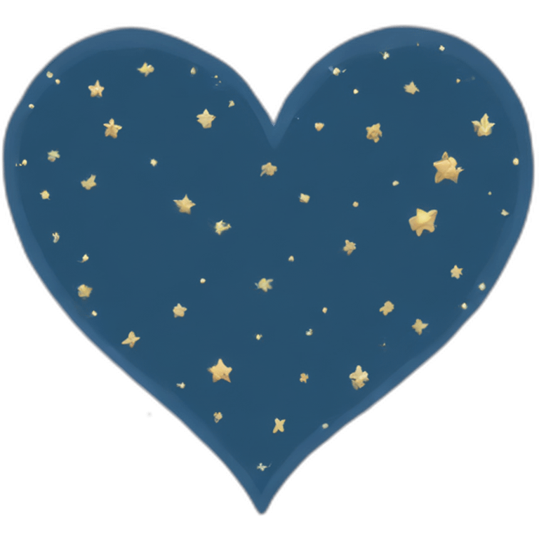 A constellation of stars in the shape of a heart emoji