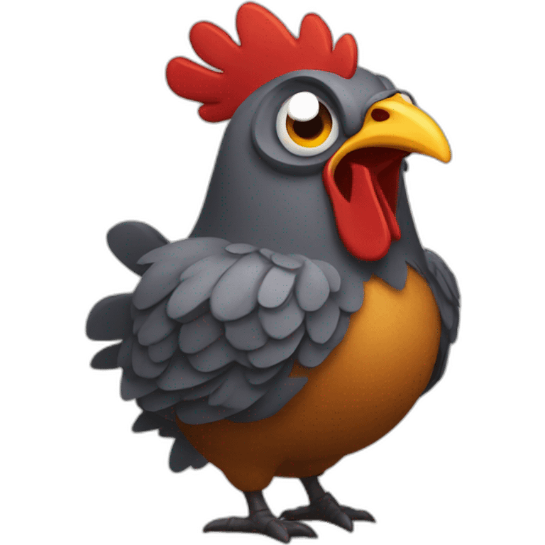 angry iron chicken emoji