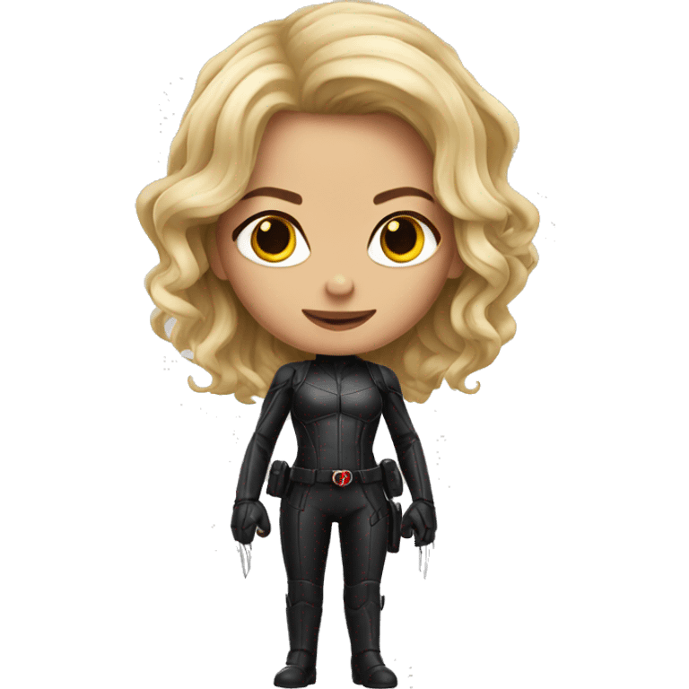 black widow blond realistic emoji