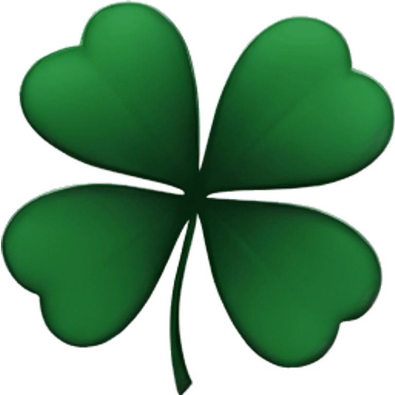 black five leaf clover black coloured and background should be white emoji