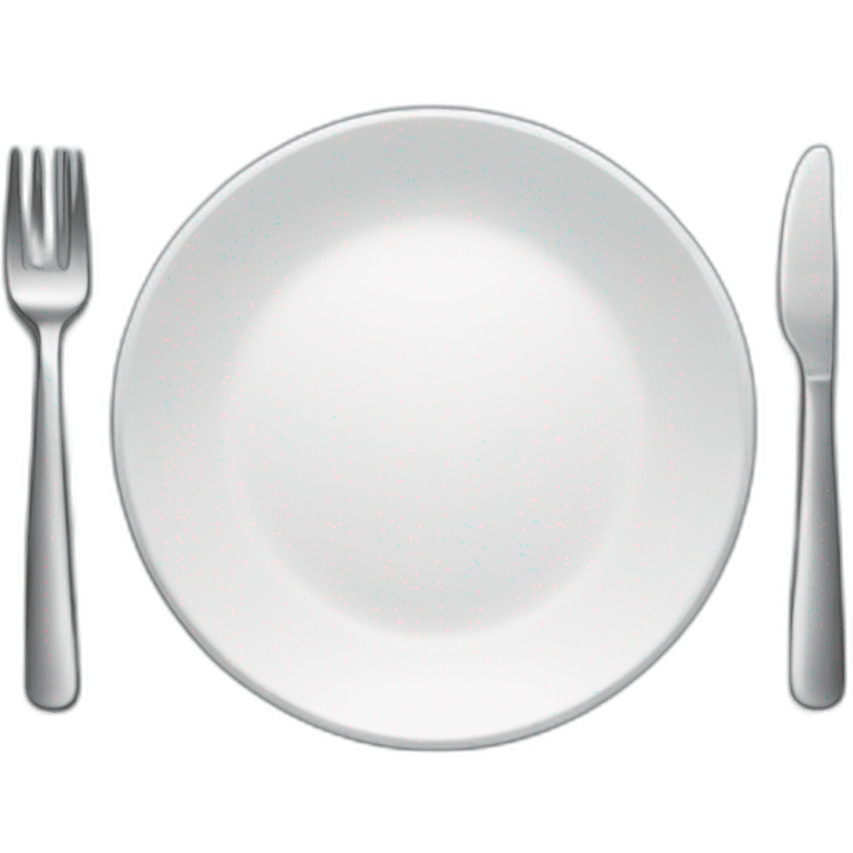 empty plate with fork and knife emoji