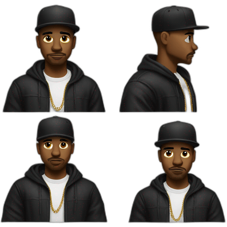 90s Black gangster rapper emoji