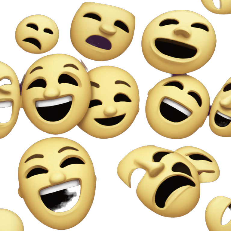 Laugh now cry later drama mask  emoji