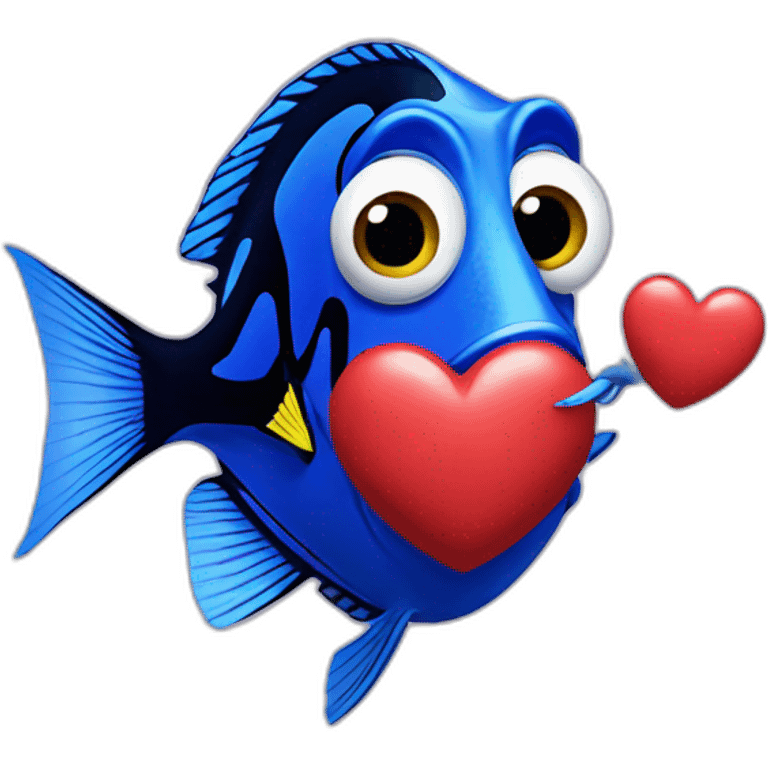 dory holding a heart emoji