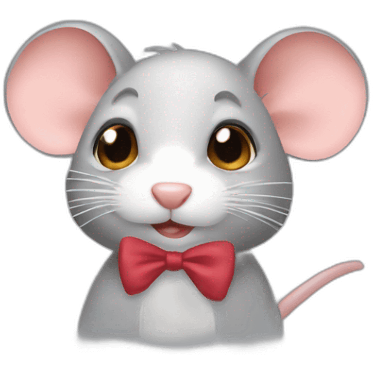 Rat with bow emoji