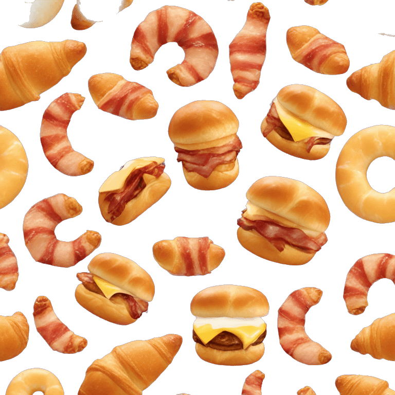 dunkin’ donuts bacon egg and cheese croissant  emoji