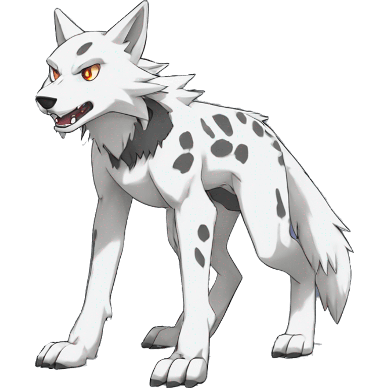  Cool Edgy War-Digimon-Fakemon-Wolf with edgy markings full body emoji