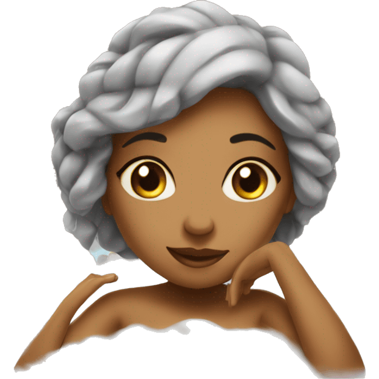 Girl in a spa centar emoji