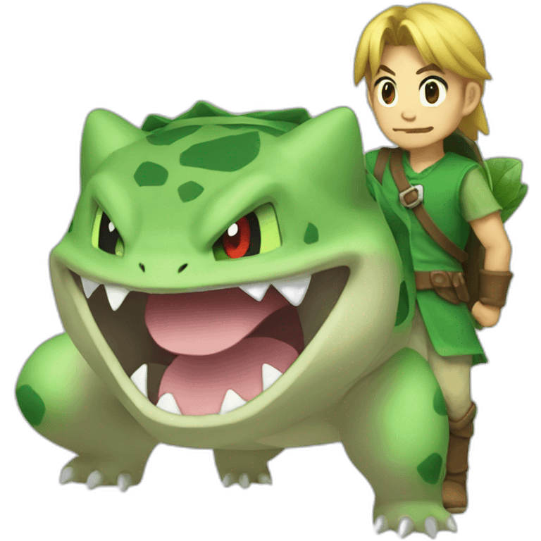 Link and bulbasaur emoji