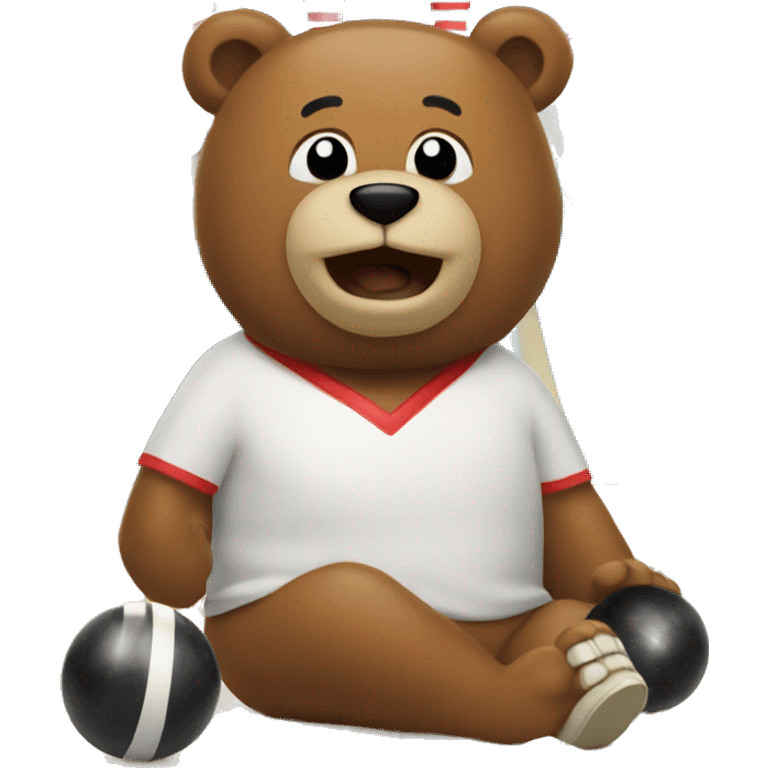 Bowling bear emoji