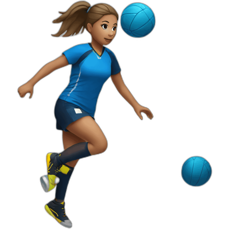 girl handball player emoji