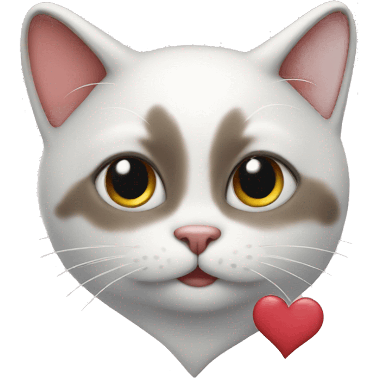 Cat with heart emoji