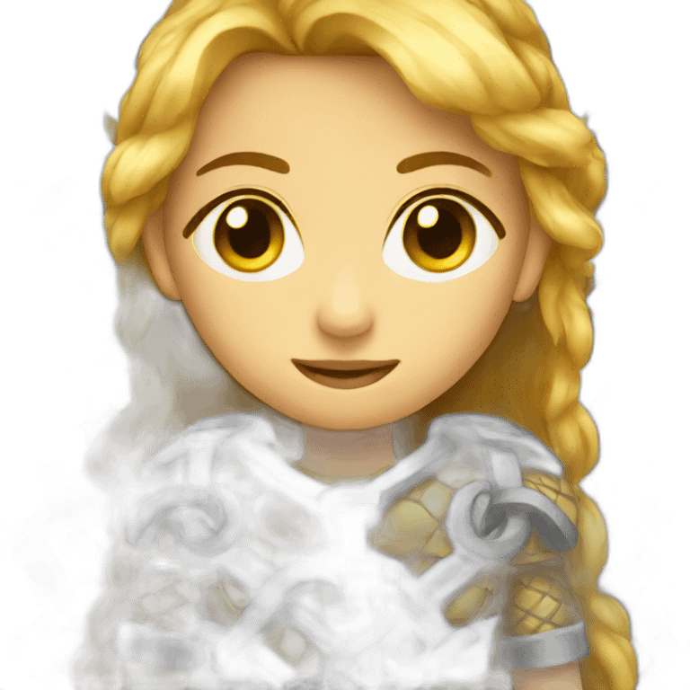 golden female chainmail emoji