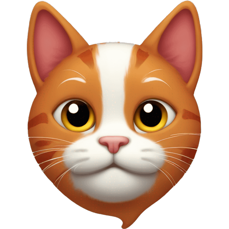 Red Cat with wisp pattern and 1 chipped ear emoji