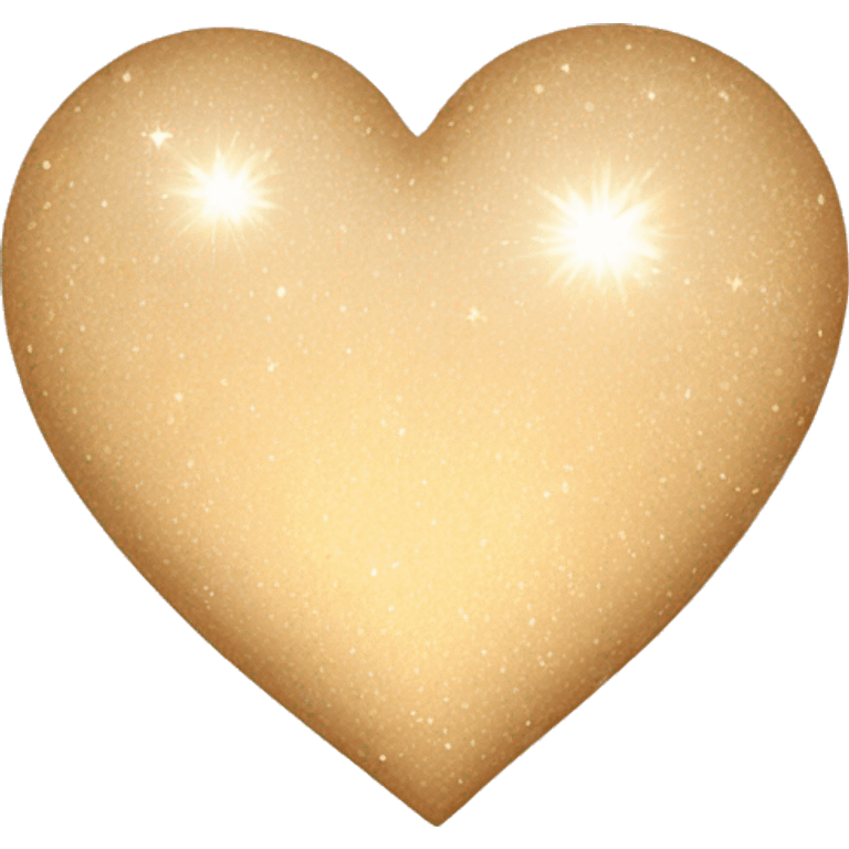 Beige heart with sparkles emoji